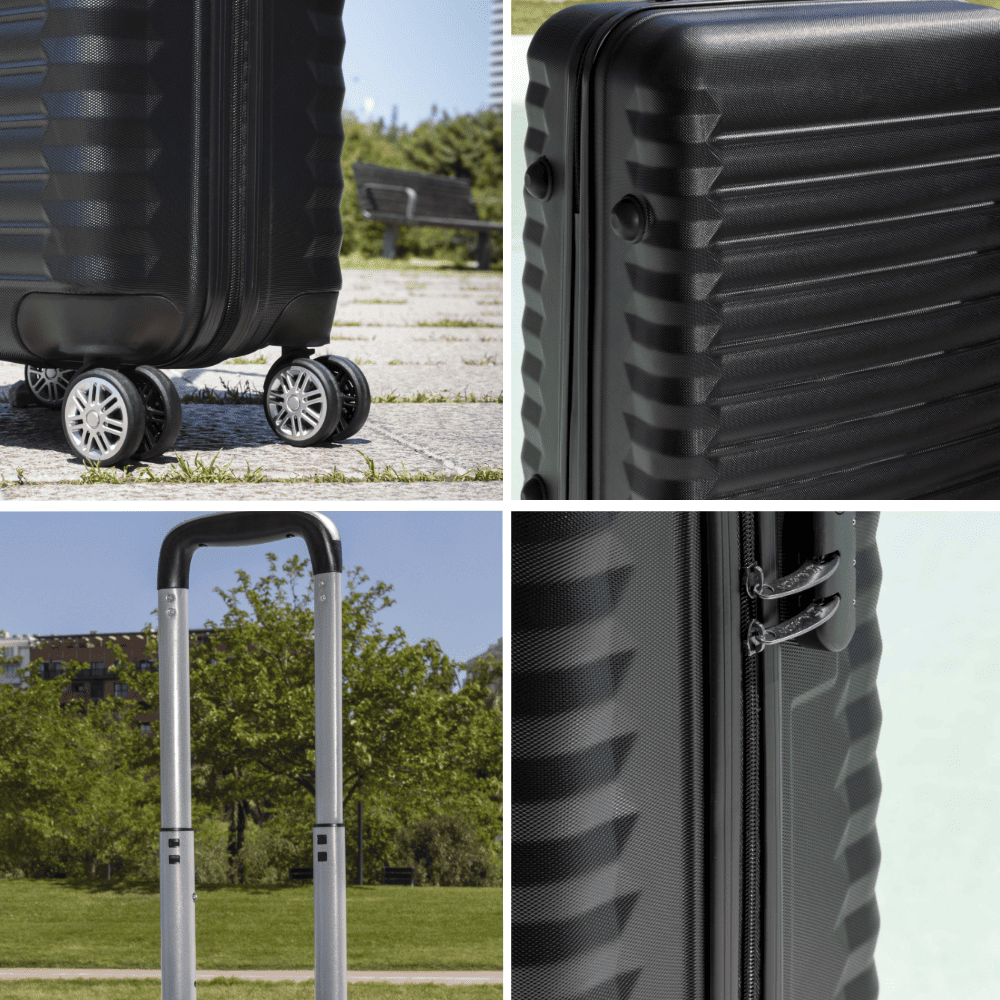 Juego de maletas 3 piezas (53/63cm + Neceser A10 Transparente) Numada Upfly Negro - Imagen 8