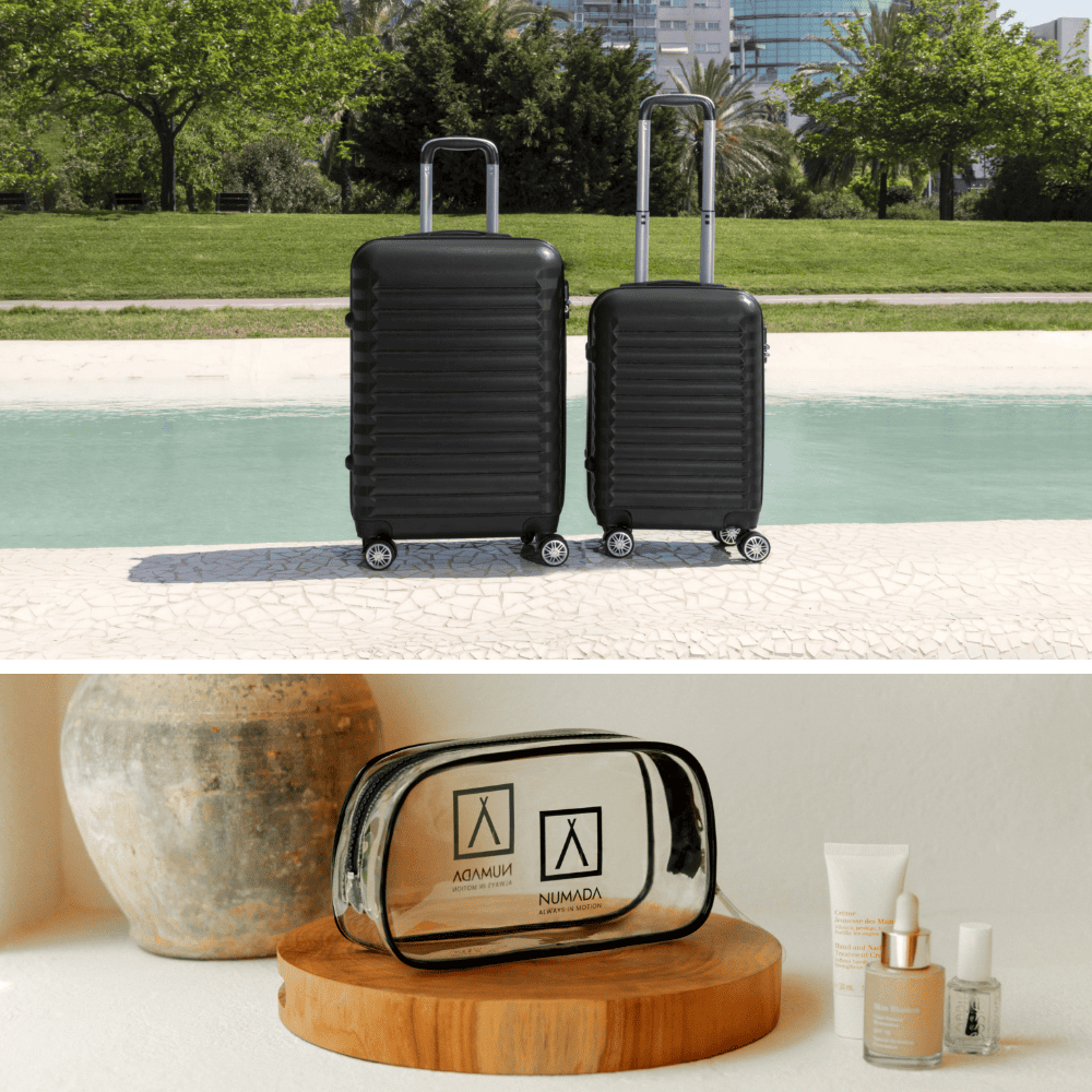 Juego de maletas 3 piezas (53/63cm + Neceser A10 Transparente) Numada Upfly Negro - Imagen 5