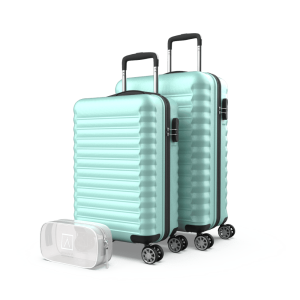 Juego de maletas 3 piezas (53/63cm + Neceser A10 Beige) Numada Upfly Verde menta