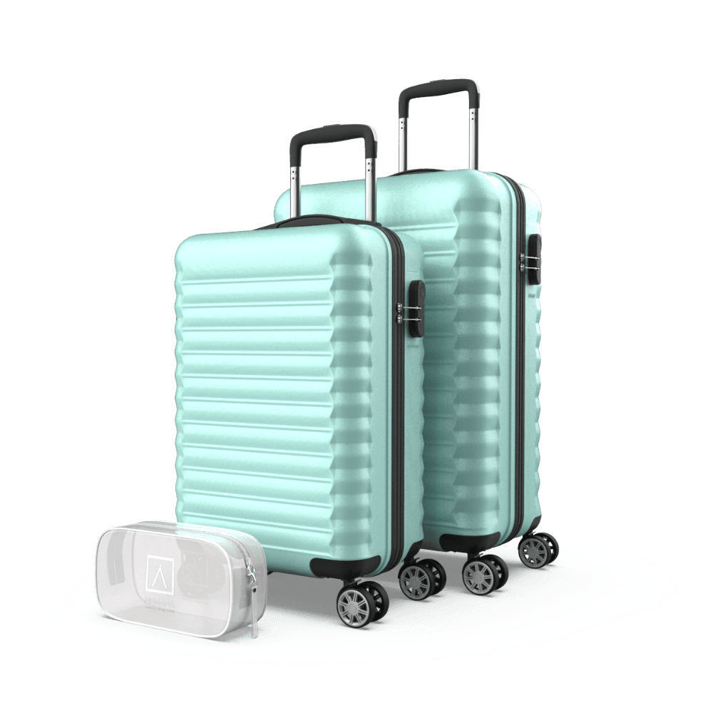 Juego de maletas 3 piezas (53/63cm + Neceser A10 Beige) Numada Upfly Verde menta - Imagen 4