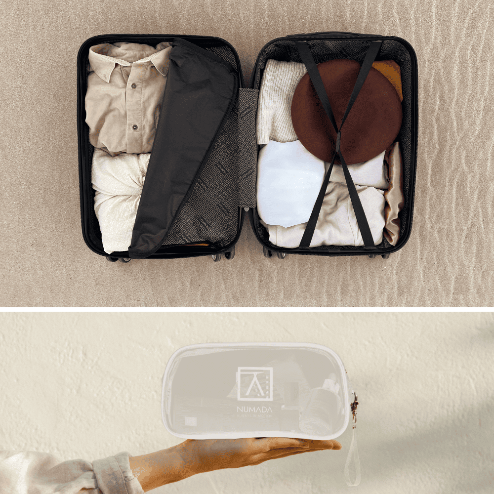 Juego de maletas 3 piezas (53/63cm + Neceser A10 Beige) Numada Upfly Verde menta - Imagen 9