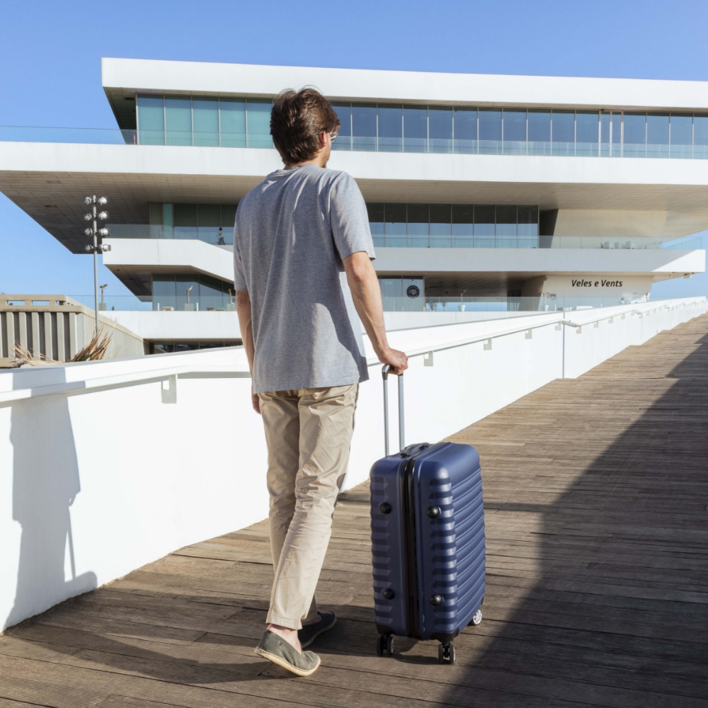 Juego de maletas 3 piezas (53/63cm + Neceser A10 Transparente) Numada Upfly Azul marino - Imagen 3