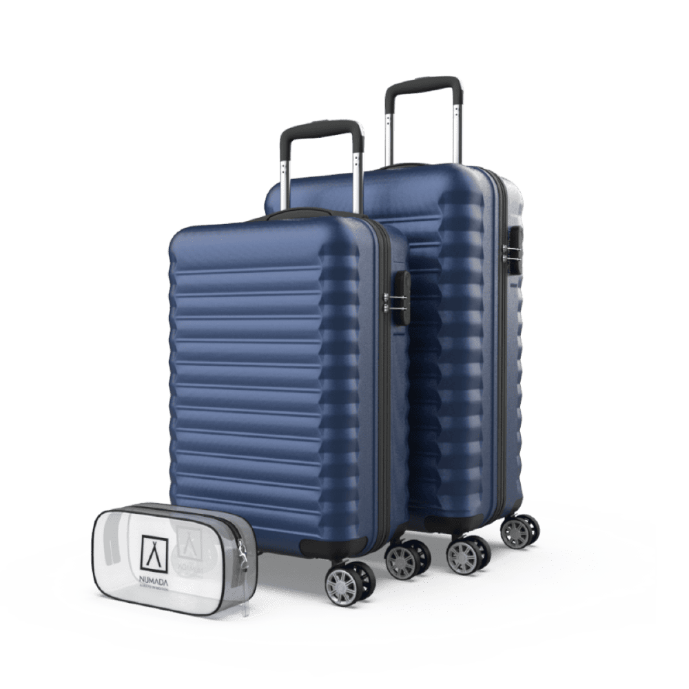 Juego de maletas 3 piezas (53/63cm + Neceser A10 Transparente) Numada Upfly Azul marino - Imagen 4
