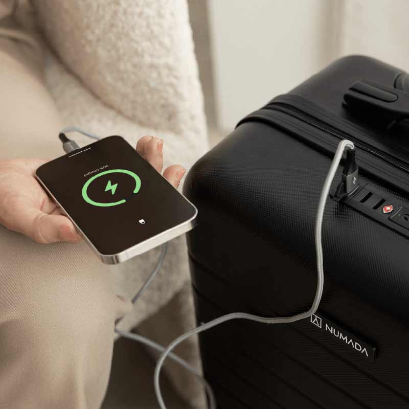 Maleta 10Kg de cabina 55×35,5x22cm rígida Numada Upfly T20 (20″) Negro - Imagen 4