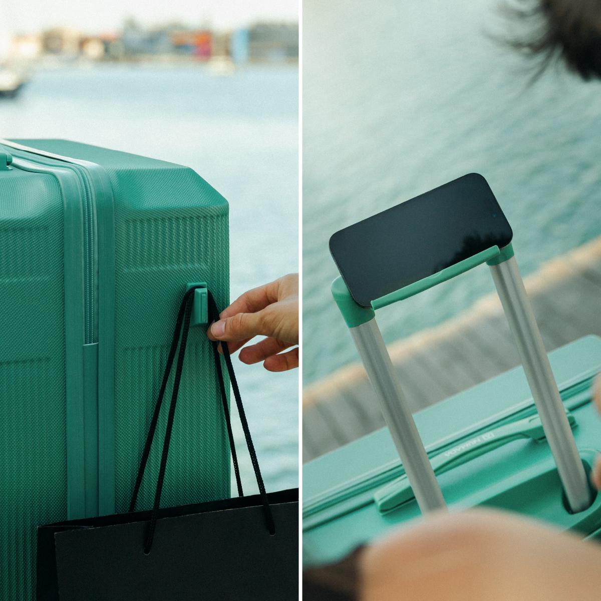 Maleta 18 Kg mediana 66,5x43x26 cm Numada Elegance T15 24” (M) Verde Aguamarina - Imagen 7