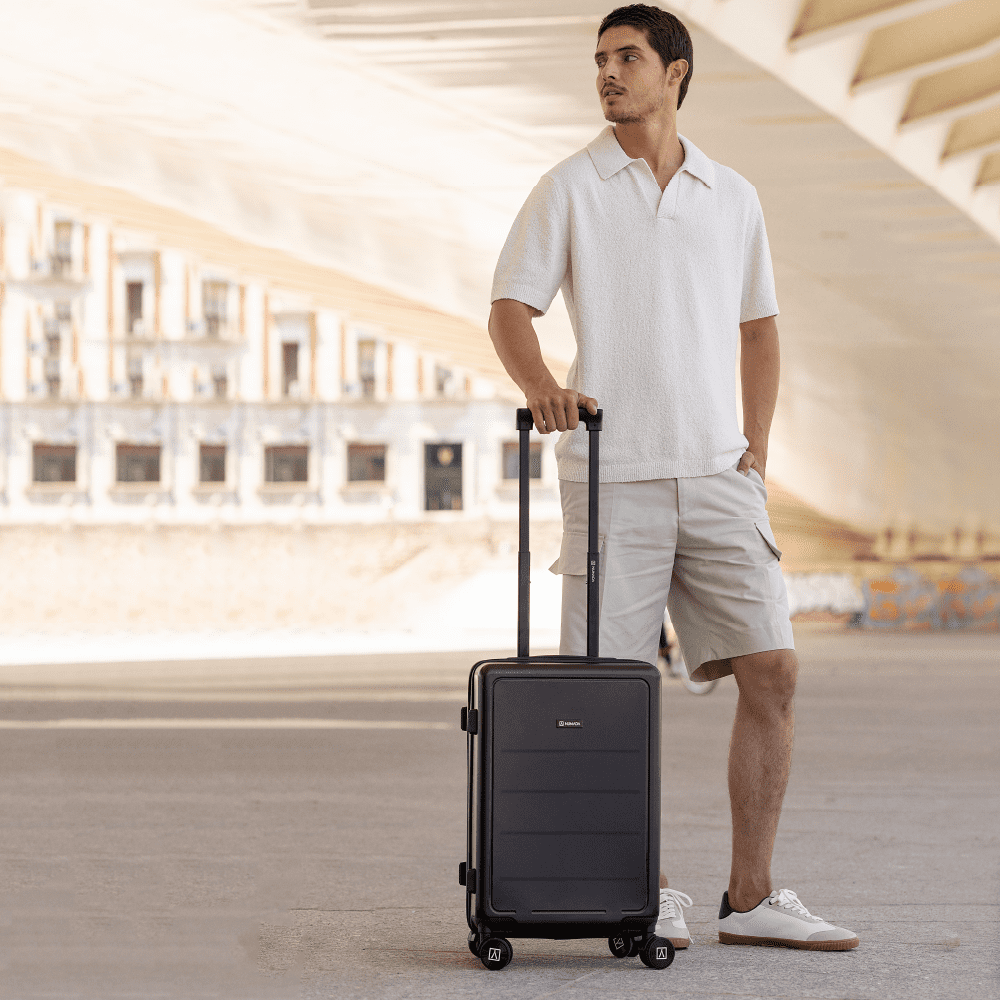 Maleta 10Kg de cabina 55,5x36x22cm rígida ABS+PC Numada PackPro T40 (20″) Negro - Imagen 3