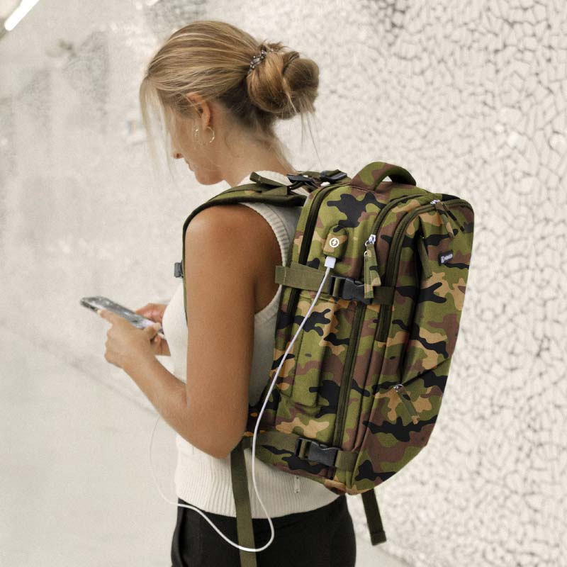Mochila de viaje cabina 40x25x20cm Numada Explorer B40 Estampado Militar - Imagen 4