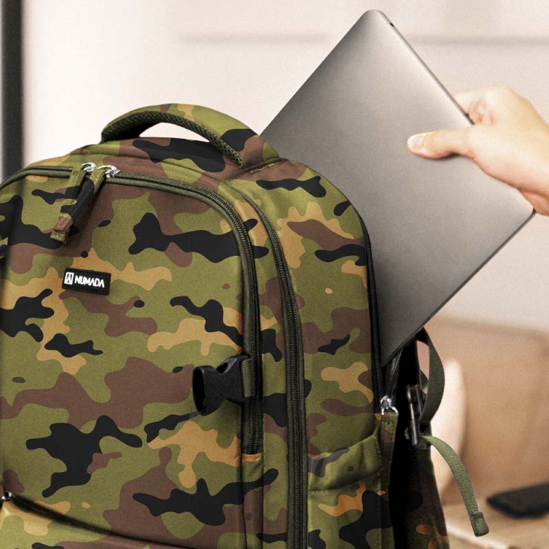 Mochila de viaje cabina 40x25x20cm Numada Explorer B40 Estampado Militar - Imagen 6