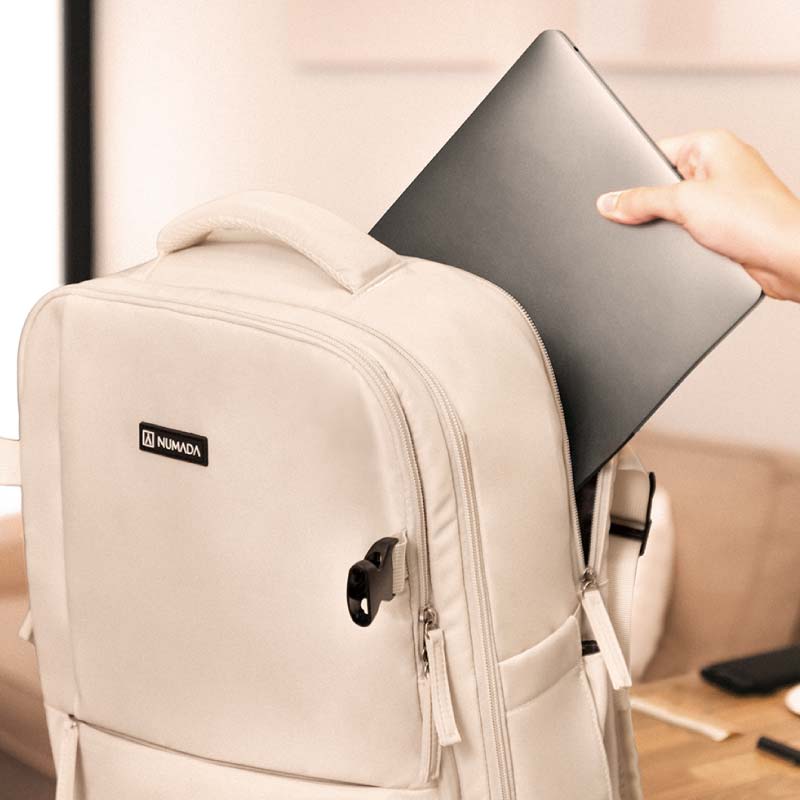 Mochila de viaje cabina 40x25x20cm Numada Explorer B40 Beige - Imagen 6