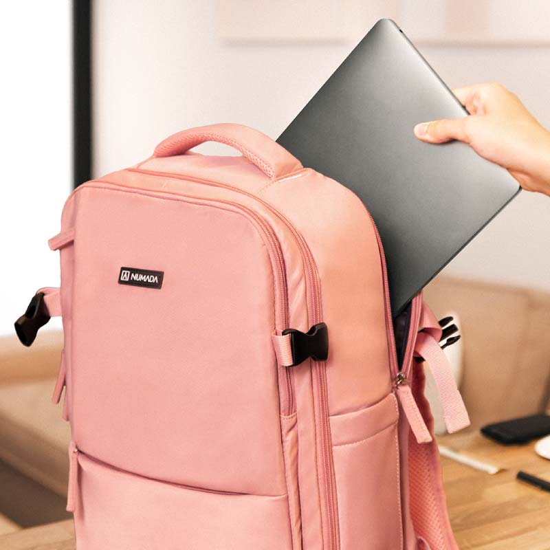 Mochila de viaje cabina 40x25x20cm Numada Explorer B40 Rosa Nude - Imagen 6