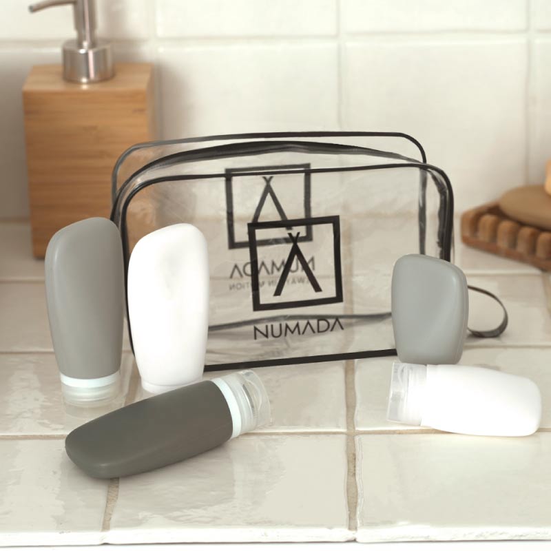 Neceser transparente con botellas Numada Midweek A20 - Imagen 3