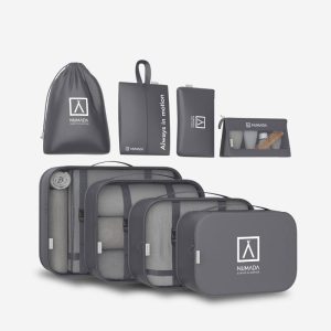 Organizador de maletas 8 piezas Numada Midweek A80 Gris oscuro