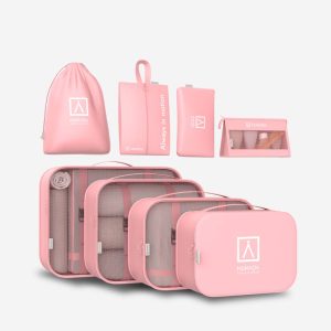 Organizador de maletas 8 piezas Numada Midweek A80 Rosa