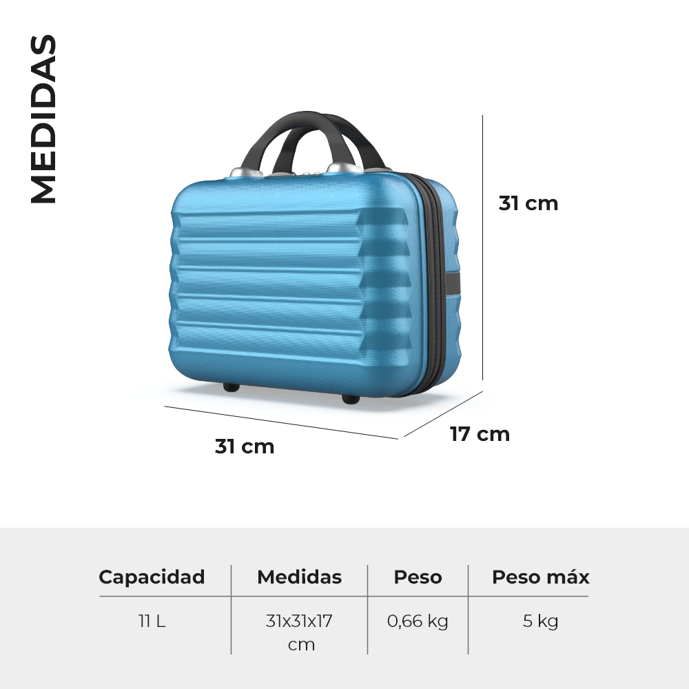 Neceser 5Kg rígido Numada Upfly 12” Azul eléctrico - Imagen 9
