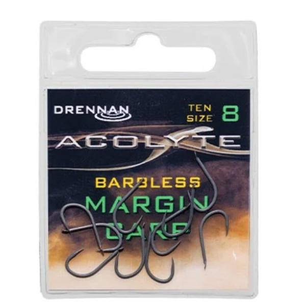 DRENNAN ACOLYTE Margin Carp Hooks - Barbless Anzuelo - Imagen 2