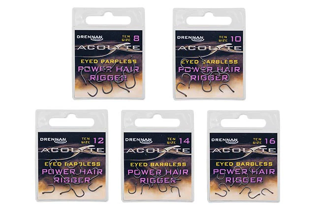 DRENNAN ACOLYTE Power Hair Riggers - Barbless Anzuelo - Imagen 4
