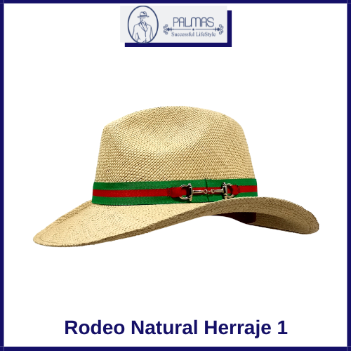Sombrero Panamá Fedora Rodeo Herraje - Imagen 6