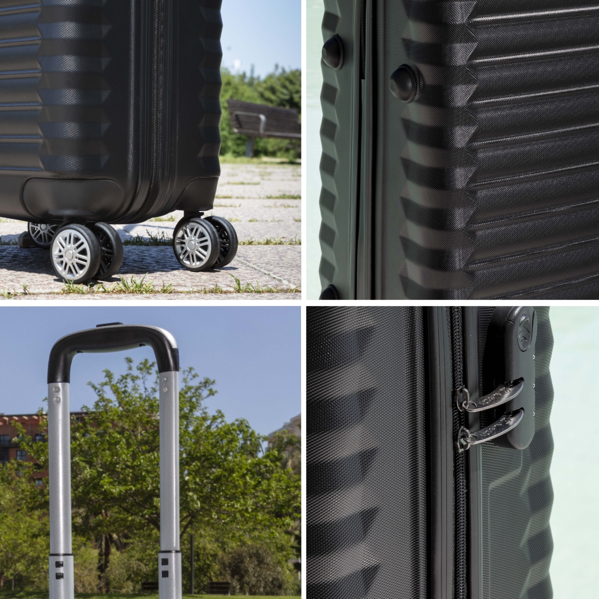 Juego de Maletas 3pzs. (Maleta 63 cm, Mochila Cabina, Neceser 11L) Negro - Imagen 5