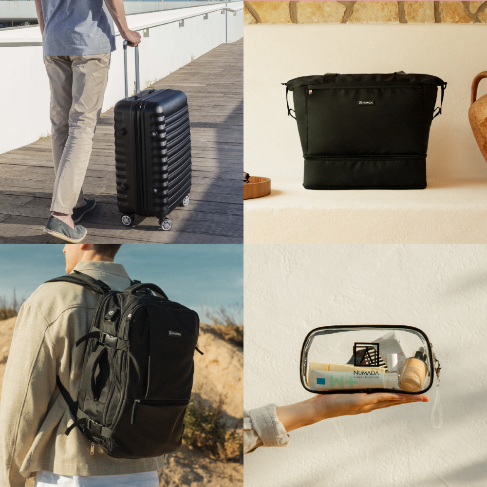 Juego de Maletas 5pzs. (Maleta 63cm, Mochila Cabina, Bolsa Viaje, Neceser x2) Negro - Imagen 3