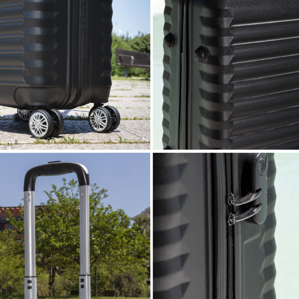 Juego de Maletas 5pzs. (Maleta 63cm, Mochila Cabina, Bolsa Viaje, Neceser x2) Negro - Imagen 5