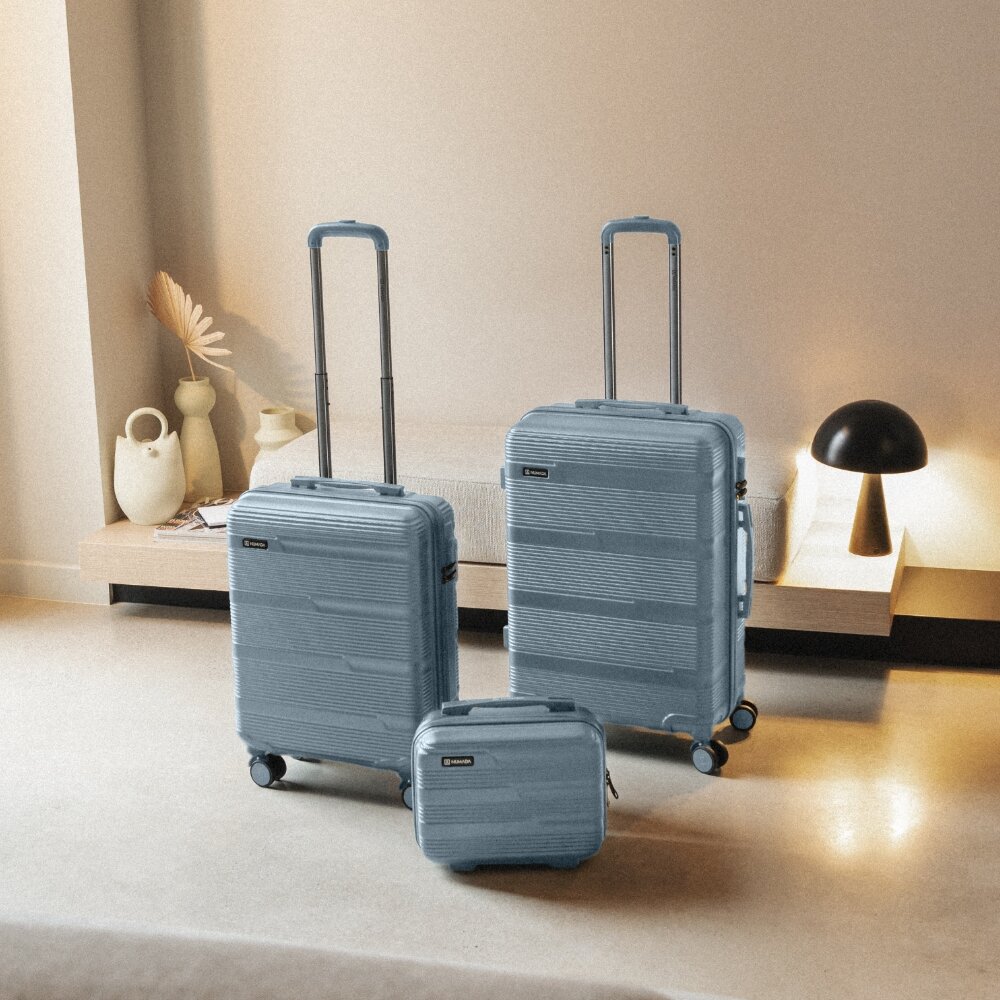 Juego de maletas 3 piezas (55/66cm + Neceser) Numada Upfly T10 Azul - Imagen 4