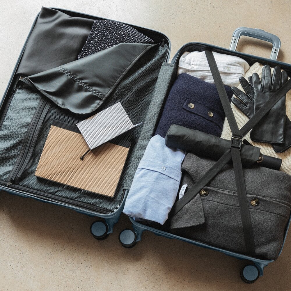 Juego de maletas 3 piezas (55/66cm + Neceser) Numada Upfly T10 Azul - Imagen 7