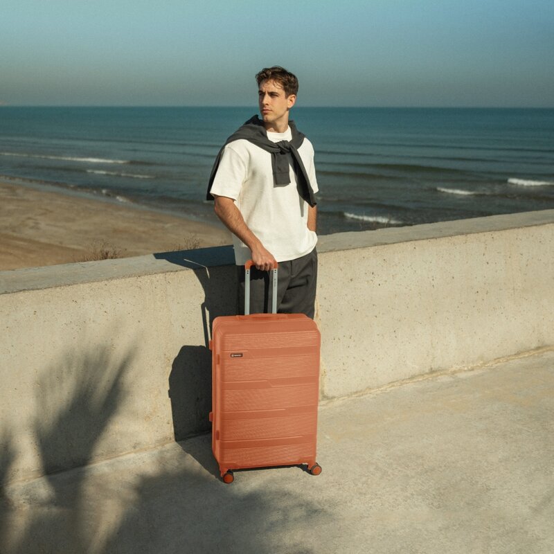 Juego de maletas 3 piezas (55/66cm + Neceser) Numada Upfly T10 Naranja - Imagen 6