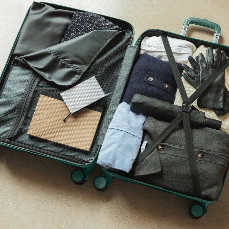 Juego de maletas 3 piezas (55/66cm + Neceser) Numada Upfly T10 Verde Oscuro - Imagen 7