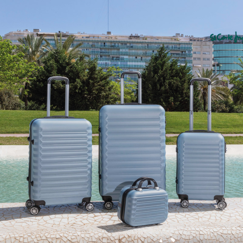 Juego de maletas 4 piezas (53/63/75cm + Neceser) Numada Upfly Azul claro - Imagen 4