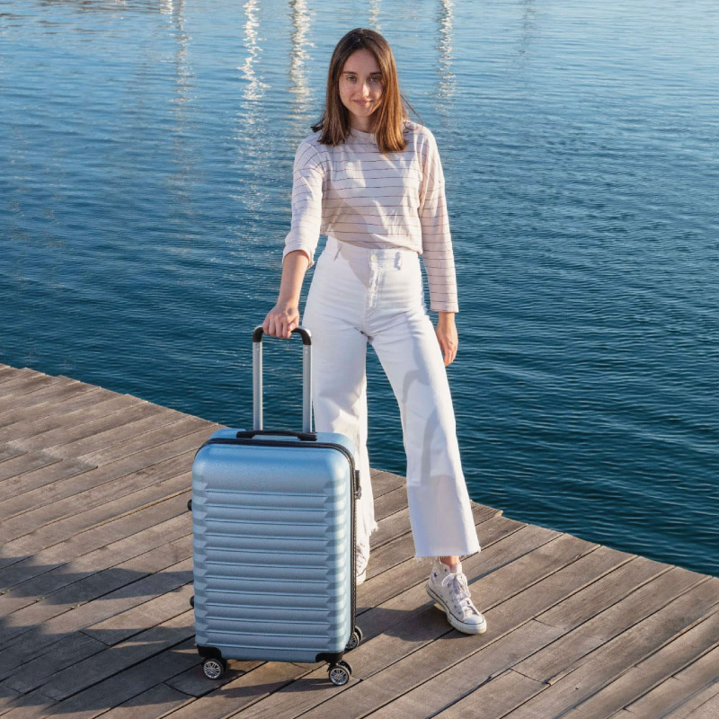 Juego de maletas 3 piezas (53/63cm + Neceser) Numada Upfly Azul claro - Imagen 9