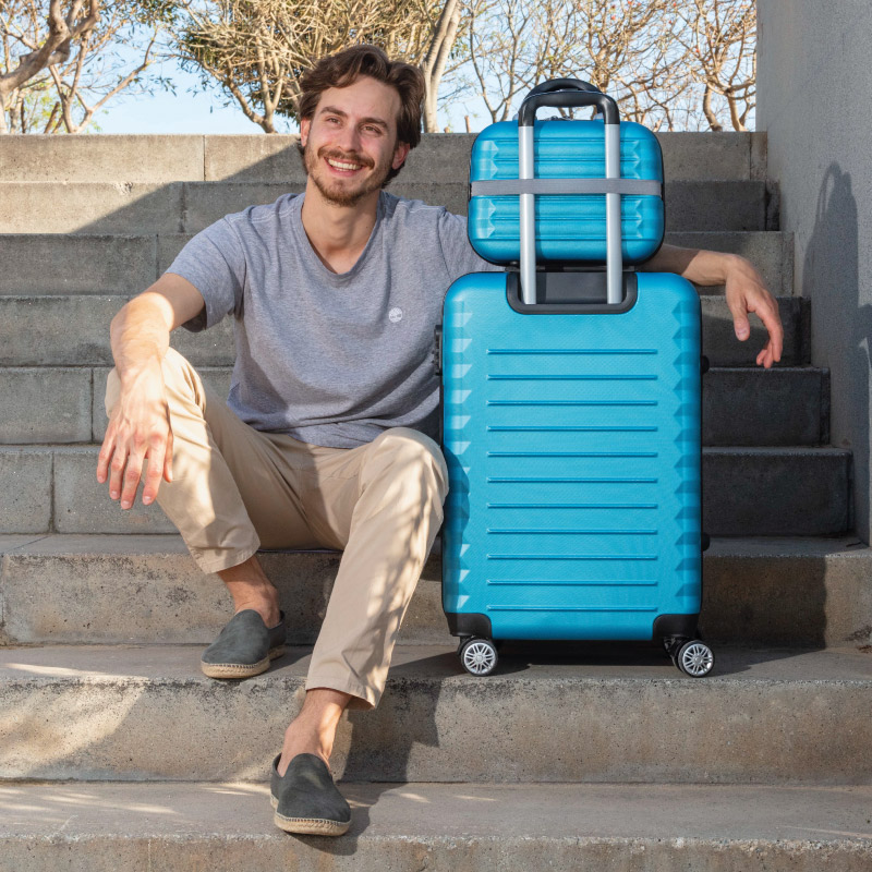 Juego de maletas 3 piezas (53/63cm + Neceser) Numada Upfly Azul eléctrico - Imagen 9