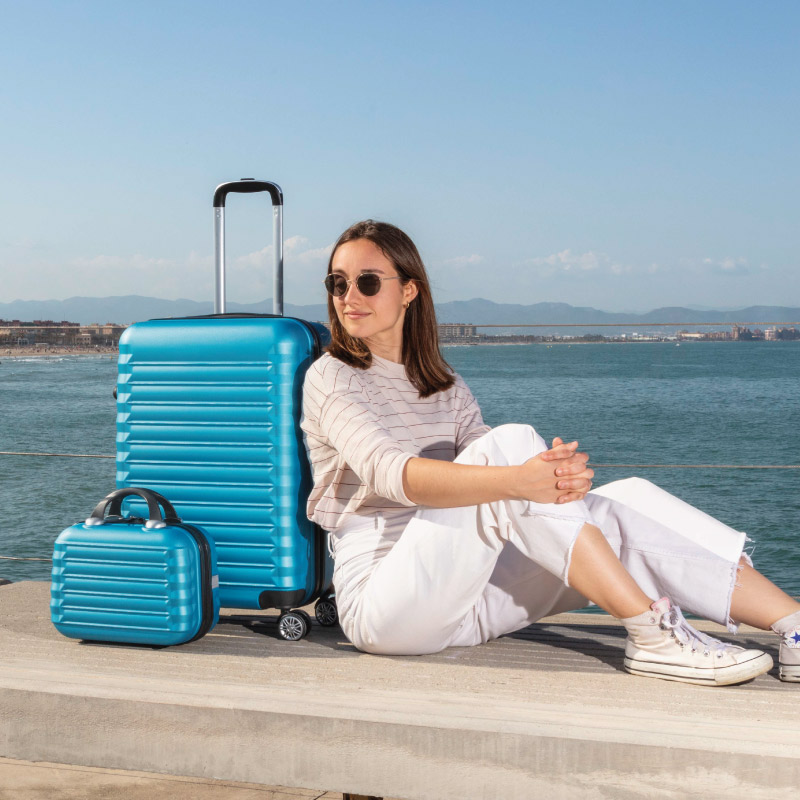 Juego de maletas 3 piezas (53/63cm + Neceser) Numada Upfly Azul eléctrico - Imagen 5
