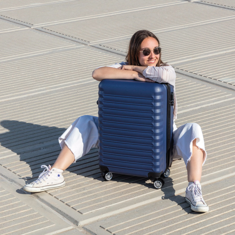 Juego de maletas 3 piezas (53/63cm + Neceser) Numada Upfly Azul marino - Imagen 8