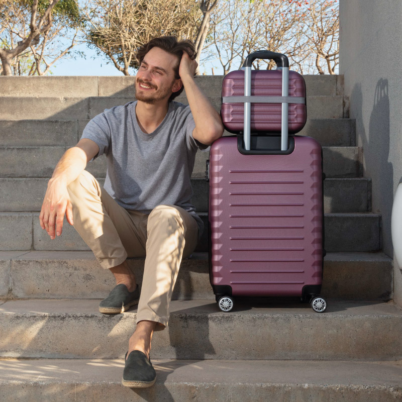 Juego de maletas 3 piezas (53/63cm + Neceser) Numada Upfly Burdeos - Imagen 9