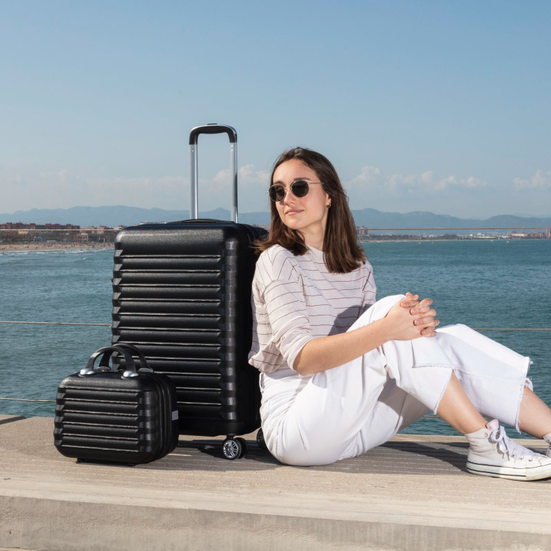 Juego de maletas 4 piezas (53/63/75cm + Neceser) Numada Upfly Negro - Imagen 3