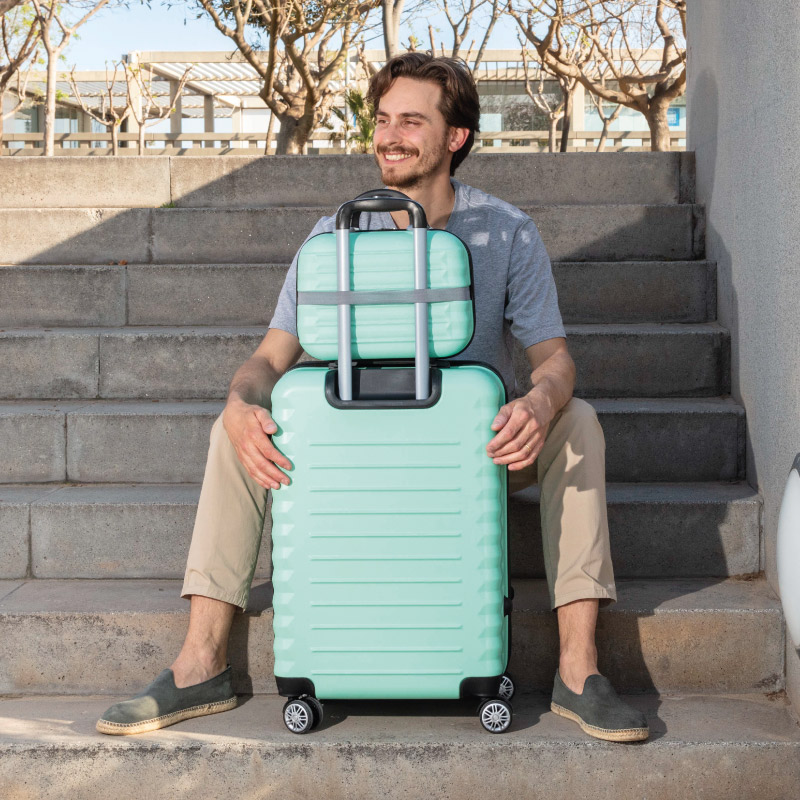 Juego de maletas 4 piezas (53/63/75cm + Neceser) Numada Upfly Verde menta - Imagen 8