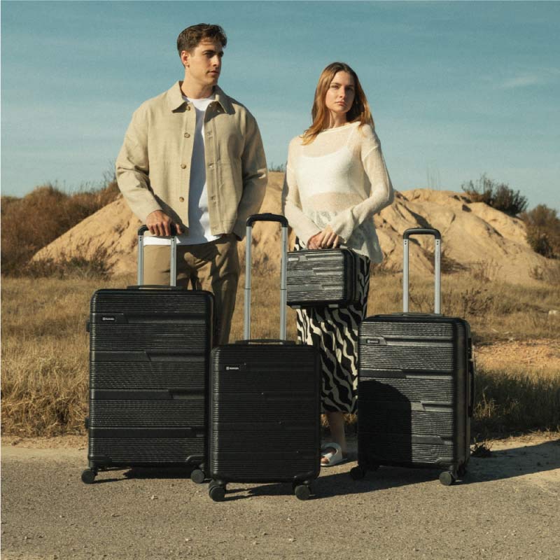 Juego de maletas 4 piezas (55/66/76cm + Neceser) Numada Upfly T10 Negro - Imagen 3