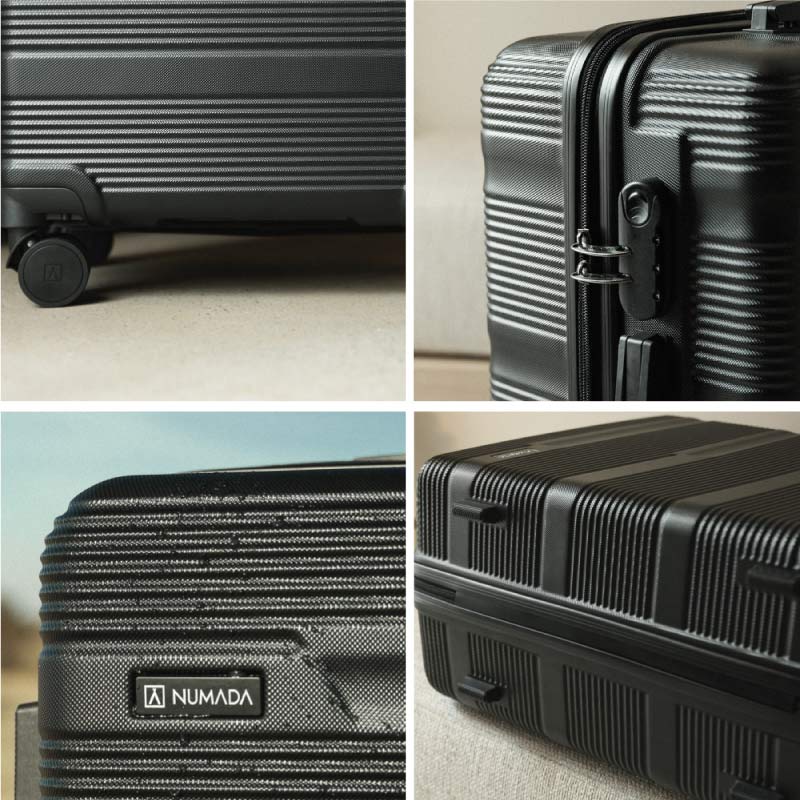 Juego de maletas 4 piezas (55/66/76cm + Neceser) Numada Upfly T10 Negro - Imagen 5