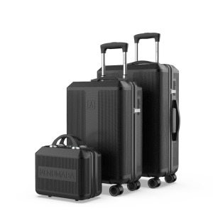 Juego de maletas 3 piezas (55/66,5cm + Neceser) Numada Elegance T15 Negro