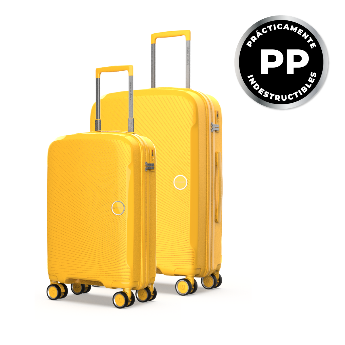 Juego de maletas rígidas PP 2 piezas (55/65cm) Numada Unbroken T210 Amarillo