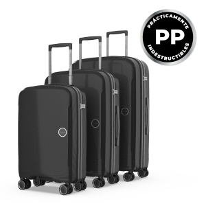 Juego de maletas rígidas PP 3 piezas (55/65/76cm) Numada Unbroken T210 Negro