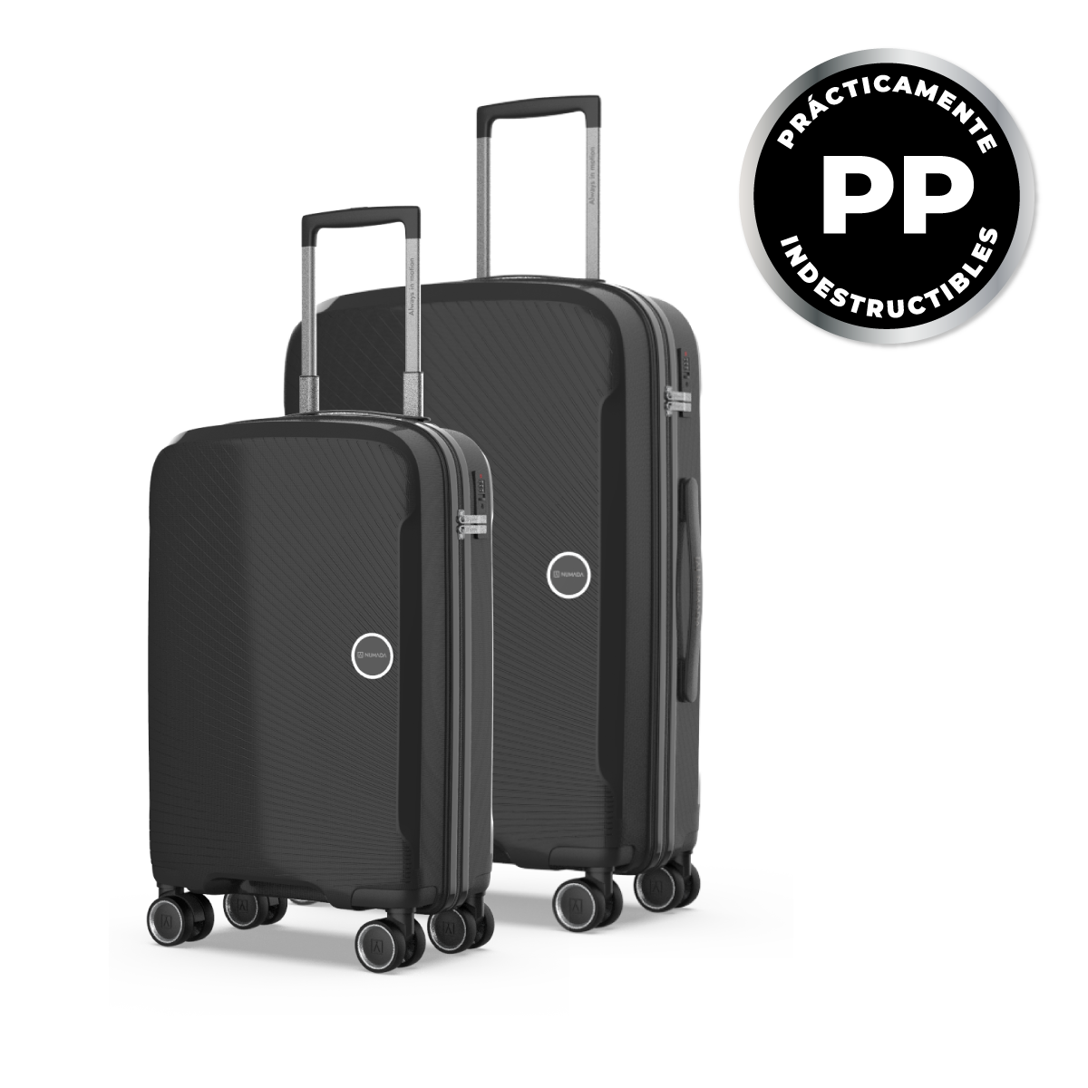 Juego de maletas rígidas PP 2 piezas (55/65cm) Numada Unbroken T210 Negro - Imagen 2