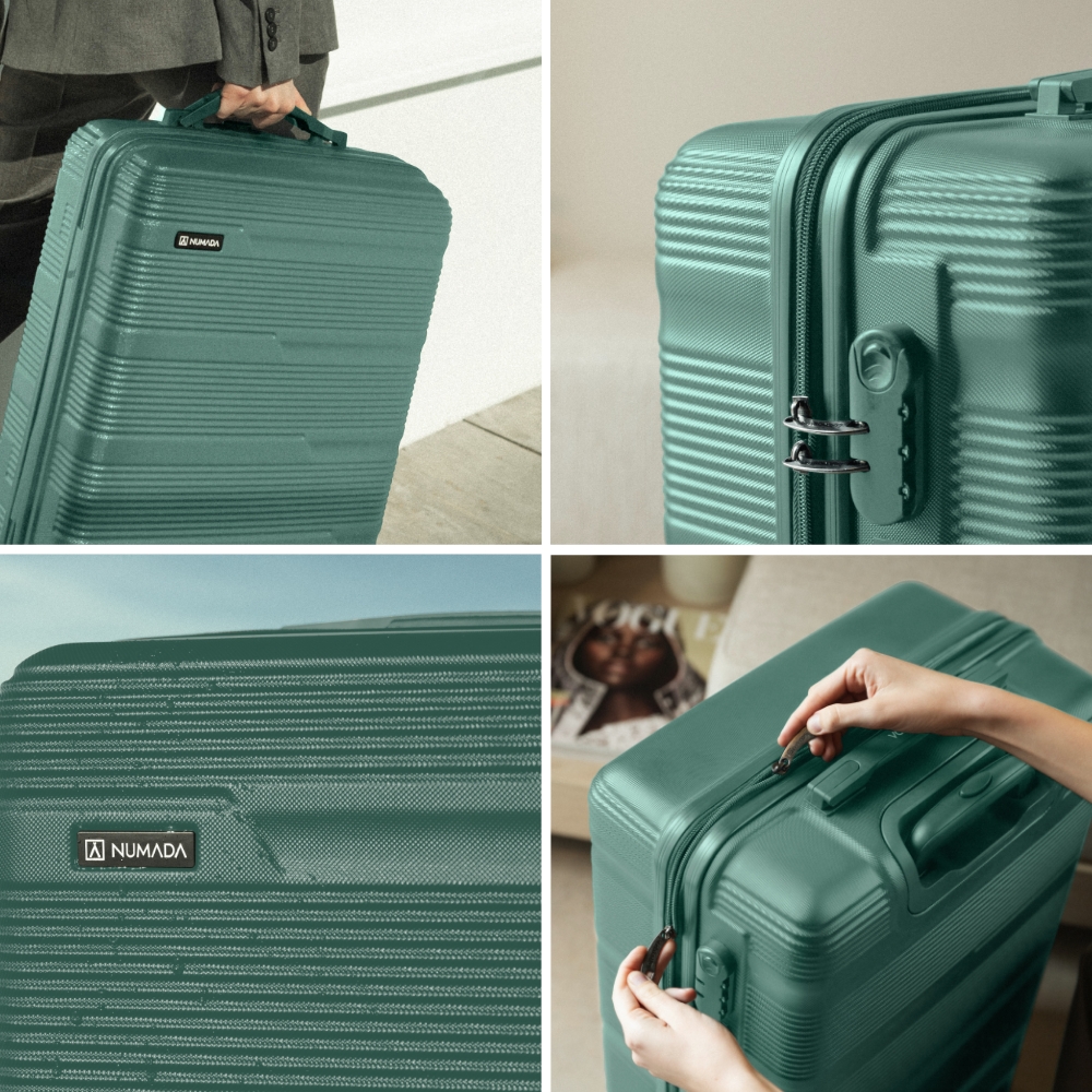 Maleta 13 Kg de cabina 55x40x20 cm Numada Upfly T10 20” (XS) Verde Oscuro - Imagen 6