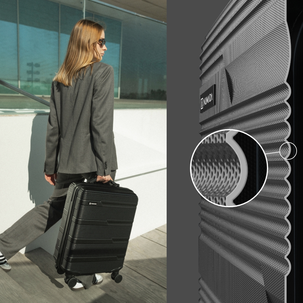 Maleta 13 Kg de cabina 55x40x20 cm Numada Upfly T10 20” (XS) Negra - Imagen 7