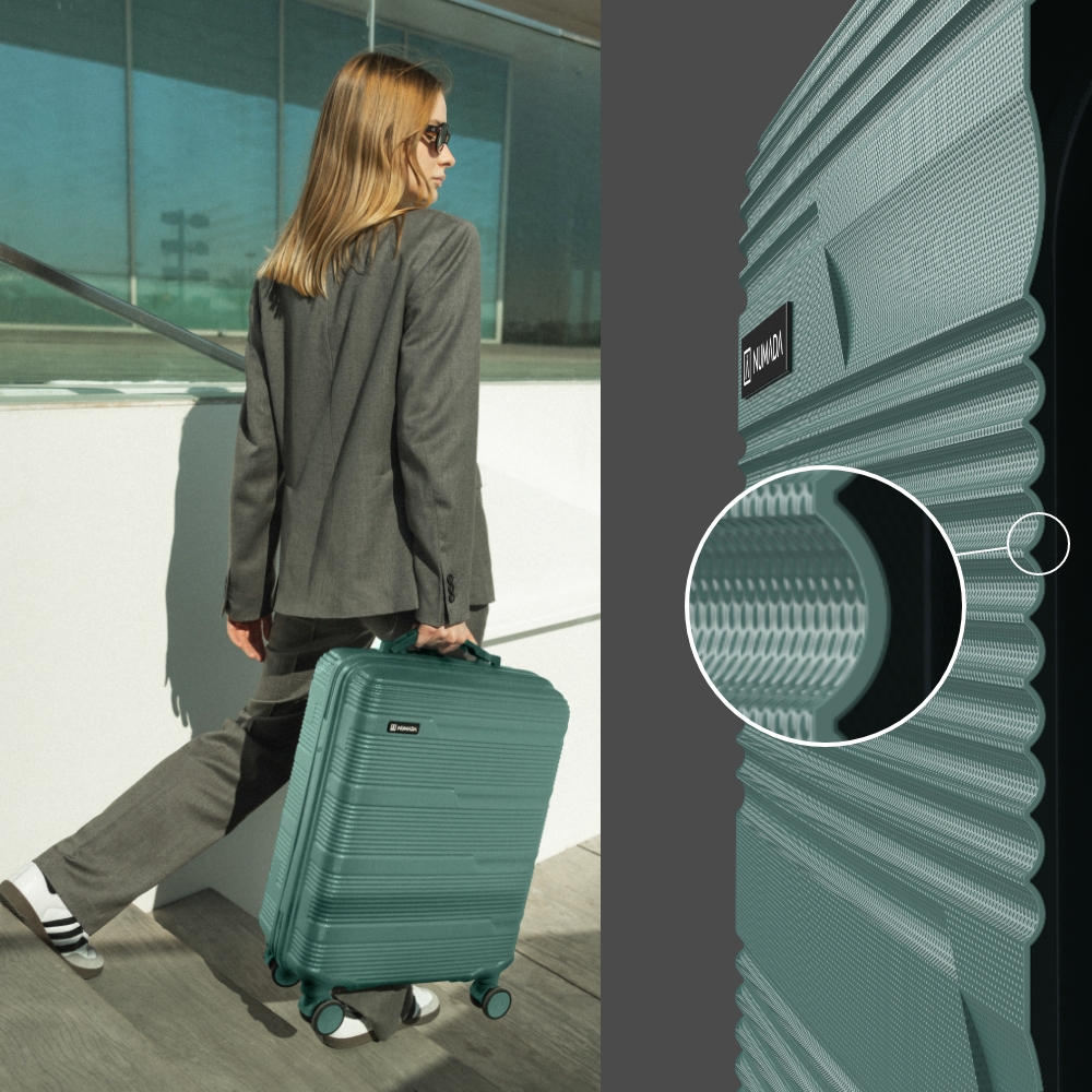 Maleta 13 Kg de cabina 55x40x20 cm Numada Upfly T10 20” (XS) Verde Oscuro - Imagen 7