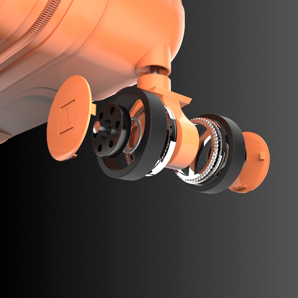 Maleta 13 Kg de cabina 55x40x20 cm Numada Upfly T10 20” (XS) Naranja - Imagen 8