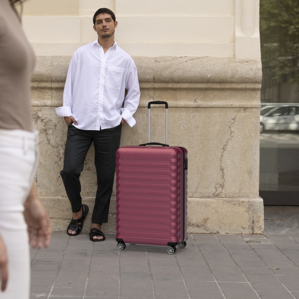 Maleta 25Kg grande 75x49x29,5cm Numada Upfly 28” (L) Burdeos - Imagen 6