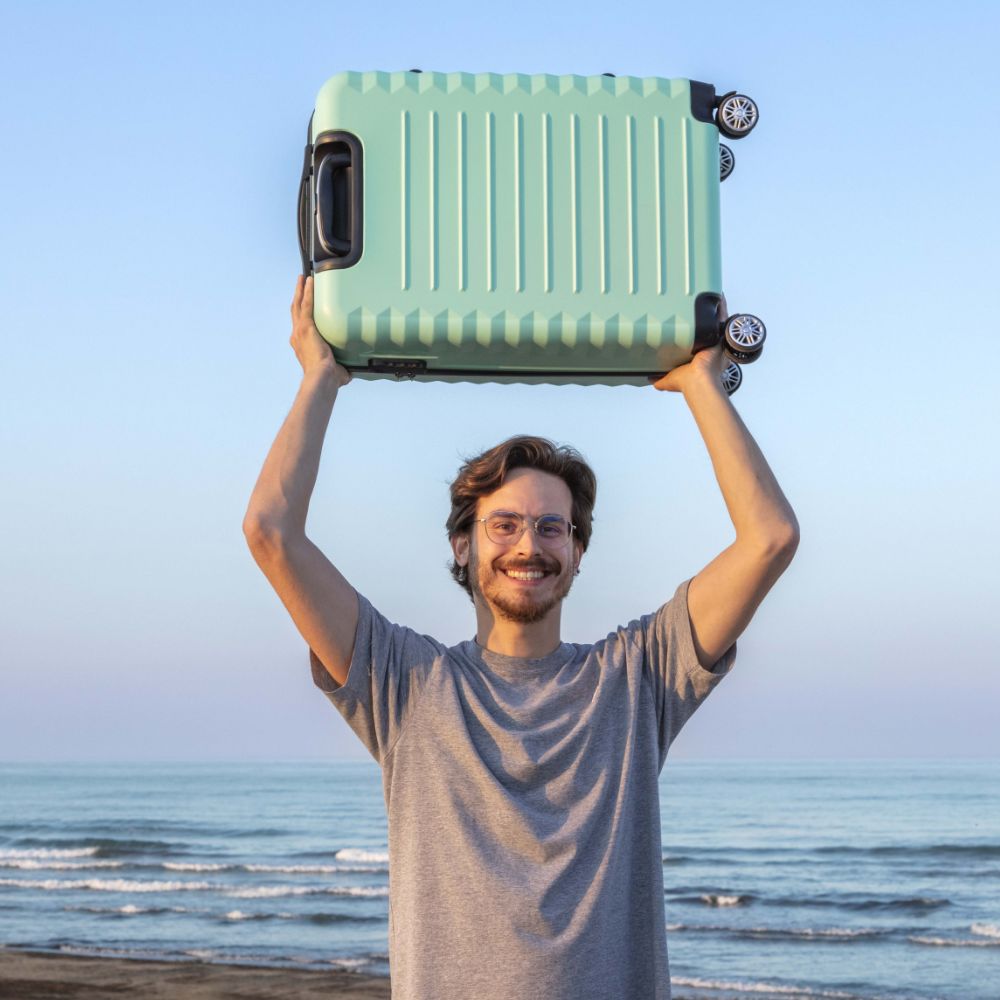 Maleta 10Kg de cabina 53×33,5x22cm Numada Upfly 20” (S) Verde menta - Imagen 4