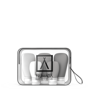 Neceser transparente con botellas Numada Midweek A20