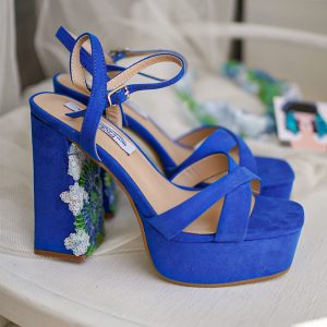 Sandalias tacón añil (36, 40)